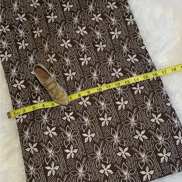 JAMIN PUECH Paris heavier brown drawstring tropical print Dust Bag VVGUC ++ - Picture 3 of 8